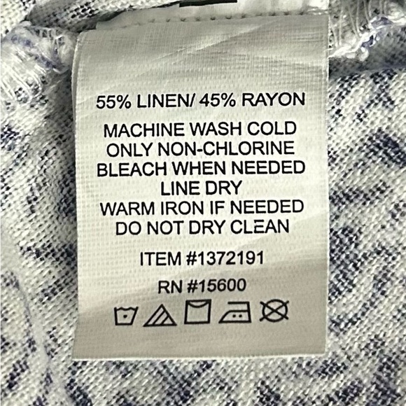 BRIGGS Blue White Print Lounge Linen Shorts Size XXL Women’s 4 Pockets - Picture 7 of 7